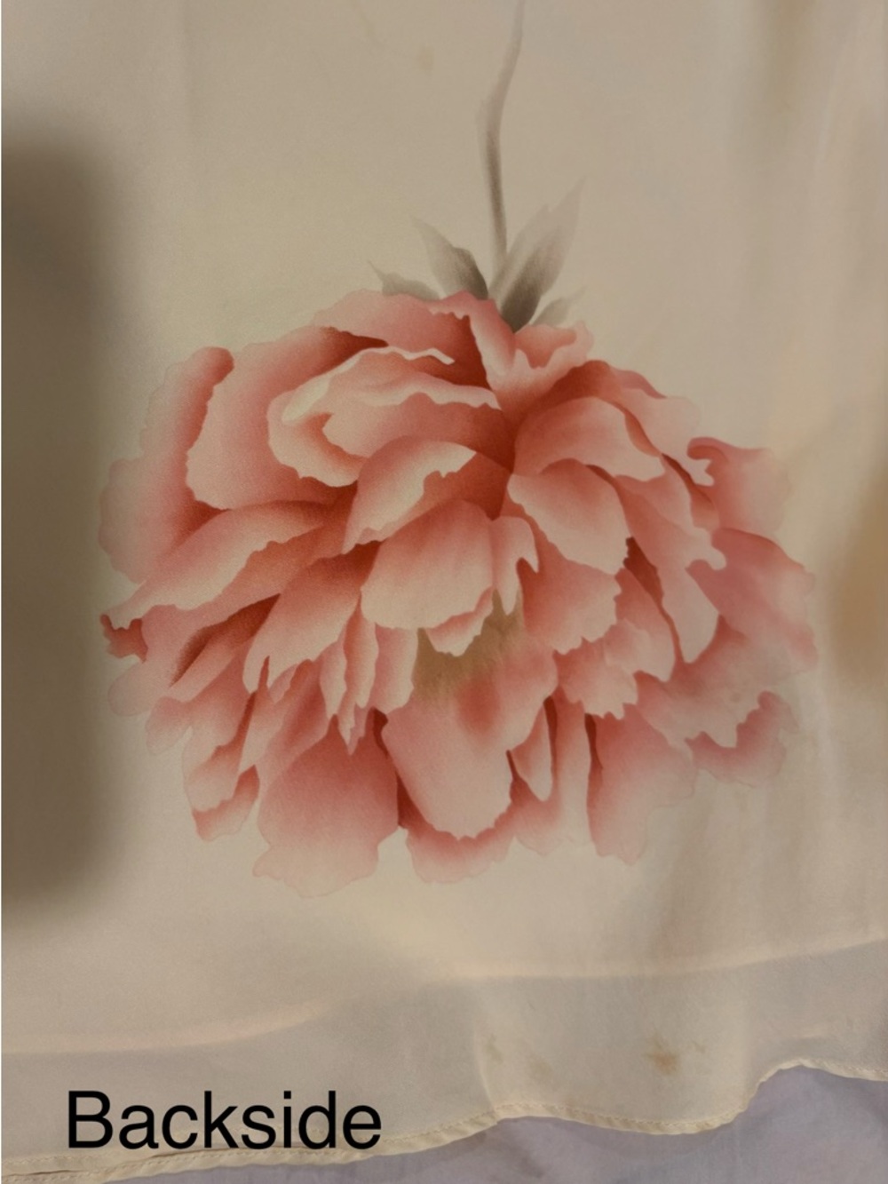 BR Silk Skirt - Peach color with Pink Florals - Picture 7 of 7
